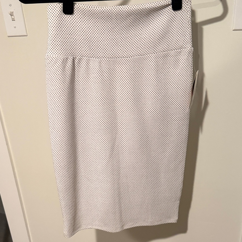 LuLaRoe Elegant White Polka Dot Skirt